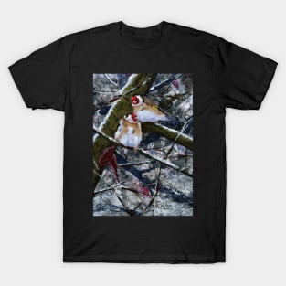 Goldfinches in winter T-Shirt